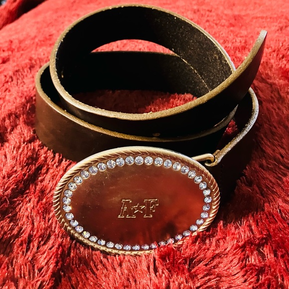 Vintage Abercrombie Fitch Brown Leather Belt Size S - Picture 3 of 6